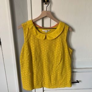 Boden Daffodil Eyelet Marcy Top, Peter Pan Collar